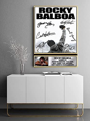 פוסטר סלעי Sylvester Stallone חתימה מעוררת השראה פוסטרים סרטים אגרוף קלאסי קיר קיר מוטיבציה אמנות סלון משרד עיצוב