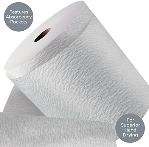 מגבות נייר גליל קשיח של Kleenex עם כיסי ספיגת פרימיום, ליבה 1.5 , לבן, 600 '/גליל, 6 לחמניות/מארז, 3,600'/מקרה