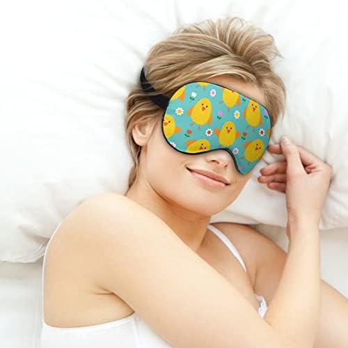 מסכת עיניים של אפרוח פסחא עם רצועה מתכווננת לגברים ונשים לילה שינה מנמנם