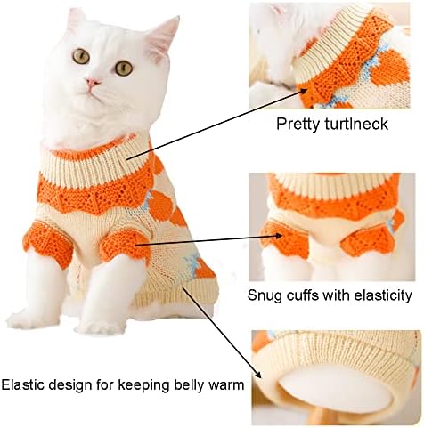 סוודר חתולים אניאק בגדים חמים כלבים חולצת אפוד נעימה סתיו תלבושות חורפיות חתלתול סכינים סריגים חורפיים של כלבים