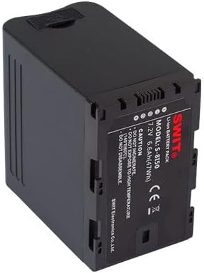 SWIT S-8I50 HM600 סוללת מצלמת וידיאו DV, 7.2V LI-ION C סוללת AMERA עבור HM600 / 650, LS300, 47WH / 6.6AH קיבולת