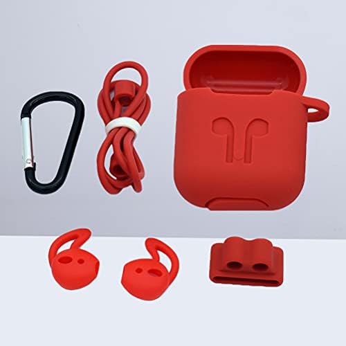 5 יחידות אבק הוכחת גגון עבור אלחוטי אוזניות רך מקרה כיסוי דק שרוול לעטוף אוזניות פאוץ אדום טלפון סלולרי אנטי אבוד