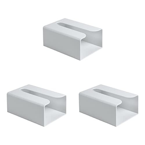 ZERODEKO 3 יחידות מחזיק רקמות ללא עקיבה קיר קיר רקמות רכוב קופסת מפיות קופסת רקמות קופסת אחסון אפור