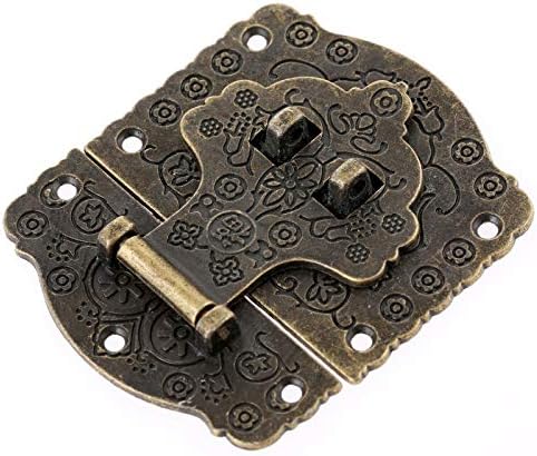 נעילת HASP בטיחותית 1PC 7060 ממ תפסים מגירות עתיקות תכשיטים דקורטיביים קופסת עץ מנעול מנעול HASP עם ברגים חומרת פליז וינטג