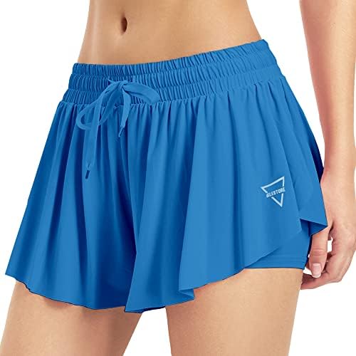 זורם פרפר מכנסיים קצרים לנשים ספורט חדר כושר אימון ריצה חצאית קיקי קונה הסטודנטיאלי קומפי מכנסיים קצרים קיץ