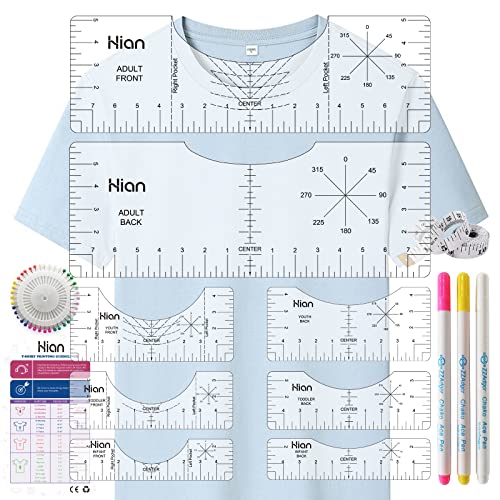 13 יחידות חולצת טי שליט מדריך עבור ויניל יישור חולצה שליט למרכז עיצובים חולצה יישור כלי עבור ויניל מיקום טי חולצה מדריך