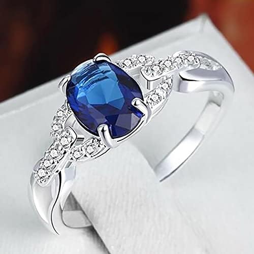 טבעות לנשים 2023 מתנות ליום הולדת מתנה טבעת גדולה יהלום אבן חן גדולה צורת טבעת טבעת טבעת טבעת כחולה
