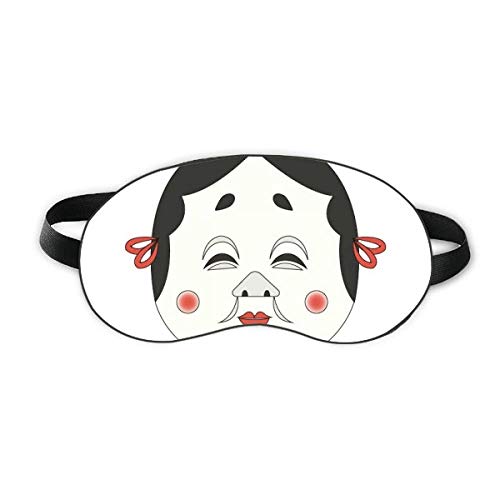 יפנית מסורתית אישה מצחיקה ראש שינה מגן עיניים רכה לילה כיסוי גוון כיסוי עיניים