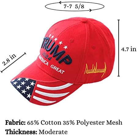 טראמפ 2024 כובע, דונלד טראמפ להפוך אמריקה נהדר שוב רקום מתכוונן מגע בייסבול כובע