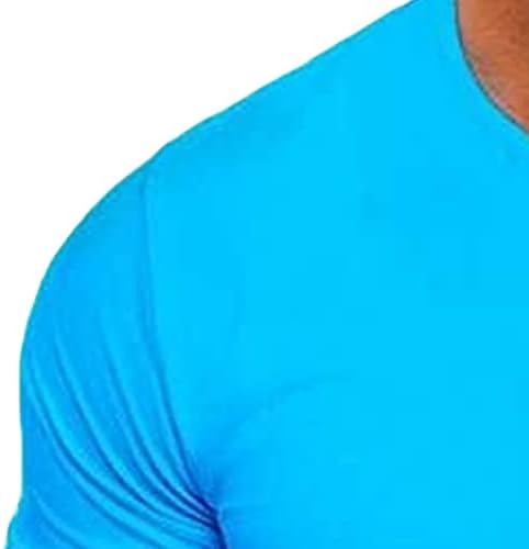 Maiyifu-GJ גברים צבעוניים צבעוניים צבע עניבה צבע שרוול קצר צוואר צוואר אופנה כותנה צמרת כותנה קיץ חולצה אתלטית כושר.