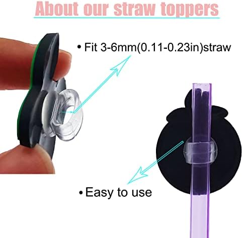 Toppers Straw 25 יחידות קסמי קש PVC טיפים קש קש קישוטי קש חמוד לשימוש חוזר מתנה טובה למבוגרים של יונג מסיבה לטובת