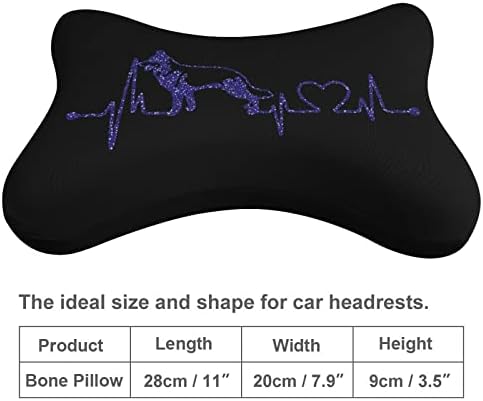 פעימות לב כלב 2 יחידות צוואר רכב כרית נושמת כרית משענת ראש אוטומטית כרית מושב מכונית נוחה מתאימה לכל הרכבים