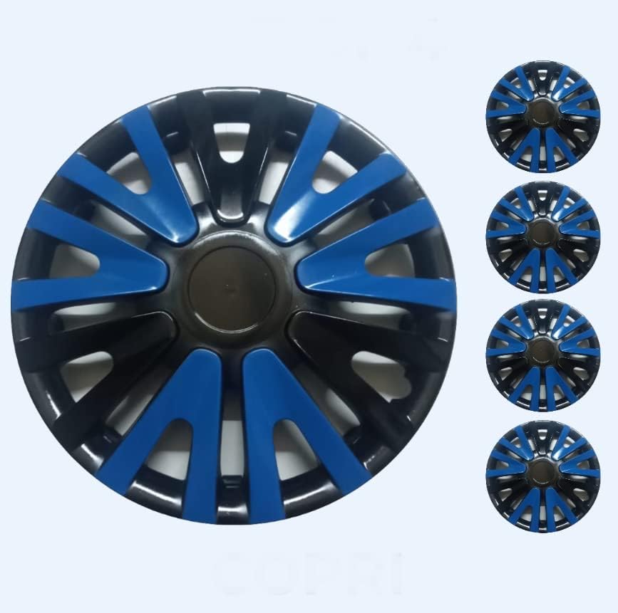 סט COPRI של כיסוי 4 גלגלים 13 אינץ 'שחור-כחול-כחול-סנאפ-און מתאים לאופל/ווקסהול