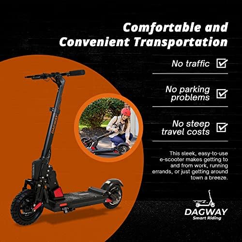 Dagway-אולטרה לטווח הארוך 56 קילומטרים קטנוע חשמלי למבוגרים וילדים, קטנוע חשמלי מתקפל מלוטש, קטנוע ממונע 500 וולט
