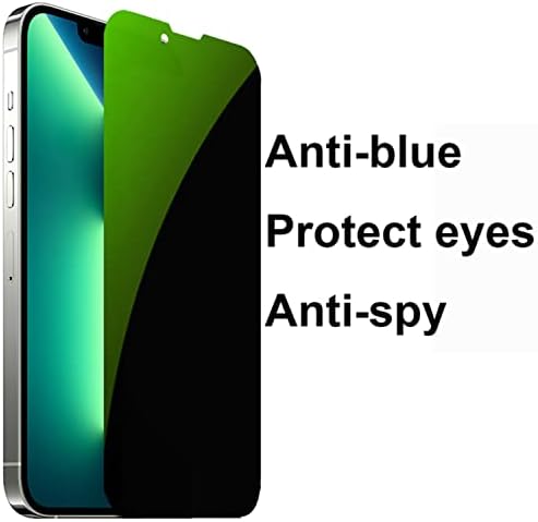 3 יחידות אנטי-כחול פרטיות מזג זכוכית אנטי-מרגל מסך מגן אנטי-מציץ סרט חליפת לאייפון 14 בתוספת / אייפון 13 פרו