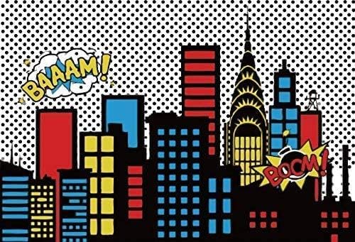 Yeele 12x8ft מצויר קומיקס קומיקס סופר גיבור סיטי צילום תפאורת