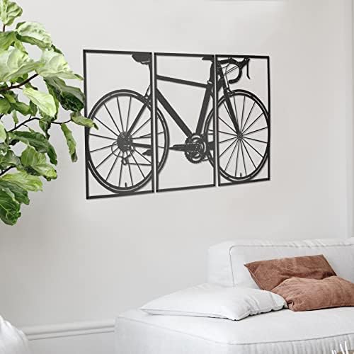 נוין 3 יצירות קיר אופניים מתכת אמנות וינטג