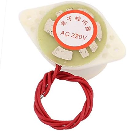 אקס-דריי איי-סי 220 וולט אלקטרוני תעשייתי 2 חוטים צילינדר צליל זמזם עם אור אדום (איי-סי 220 וולט אלקטרוני תעשייתי