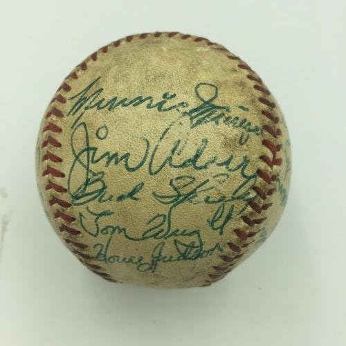 קבוצת שיקגו ווייט סוקס של שיקגו משנת 1952 חתמה על ליגה אמריקאית בייסבול נלי פוקס JSA - כדורי חתימה
