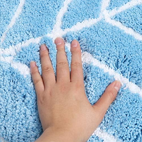 שפשפת חמודה לילדים - מחצלות אמבטיה סופגות מיקרופייבר - שטיח רצפת שטיח של מחצלת כניסה, צורת עלים 19.7 x 37.4