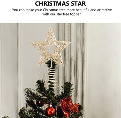 עיצוב חג המולד של Bestoyard כוכב חג המולד כוכב חג המולד טופר טופר נצנצים זהב כוכב למסיבת חג עיצוב בית עיצוב זהב
