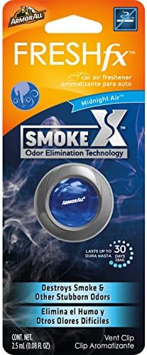 עשן FX טריים x מחסן ריח לרכב על ידי Armor All, מטהר אוויר לרכב, ניחוח אוויר של חצות, 0.08 fl oz