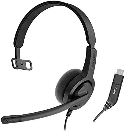 AXTEL Voice USB28 HDMONO NC - אוזניות חיבור USB עם ביטול רעש, Plug & Play עבור VoIP Softphone, ניתן לגילוי
