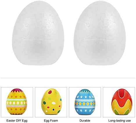 WIAMEE 10 יחידים קצף מלאכה ביצה כדורי קלקר לבנים ריקים ריקים