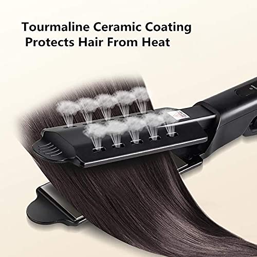מחליק שיער דאון מקצועי קרמיקה טורמלין יוני ברזל שטוח, מיישר ותלתלים עם ארבעה טמפרטורות מתכווננות, כלי עיצוב לטיפול בשיער,