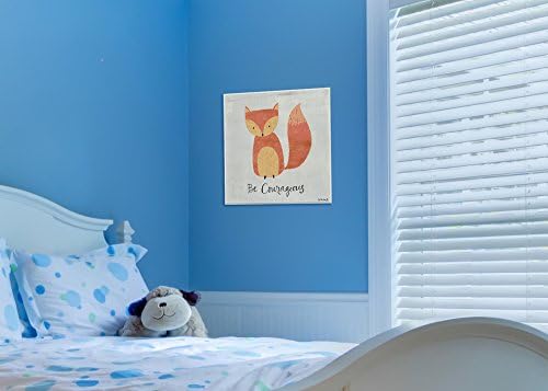 חדר הילדים על ידי סטופל להיות אמיץ פוקס גרפי אמנות לוח קיר, 12 איקס 0.5 איקס 12, בגאווה תוצרת ארצות הברית