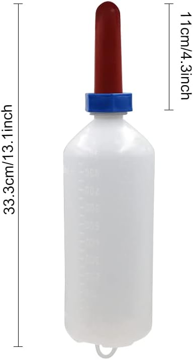 יסטאר 1 ליטר עגל חלב סיעוד בקבוק עם פטמה עגל חלב מזין בקבוק מחזיק כבשים בקר חליבה האכלה החלפת בעלי חיים כלים