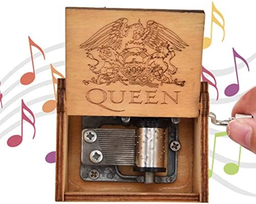 קופסה מוזיקלית של Horoper Wood Crank Crank, קופסת מוסיקה מיני, מגולפת להפליא מנגינה ברורה רטרו קופסת מוסיקה,