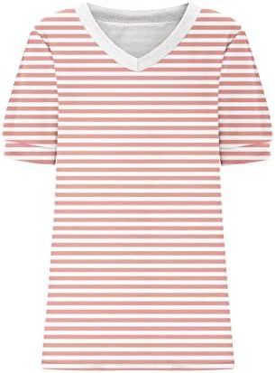 קיץ חולצות לנשים טרנדי פרחוני הדפסה קצר שרוול חולצת טי למעלה מקרית צווארון טוניקת טיז קומפי רופף מתאים חולצות