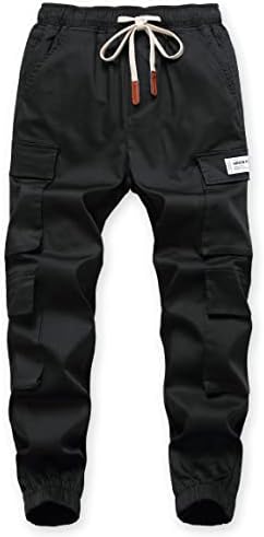טלנסון בני מטען מכנסיים כותנה מכנסי קז ' ואל שרוך רופף מכנסי ריצה אלסטי באזיקים מטען רצים