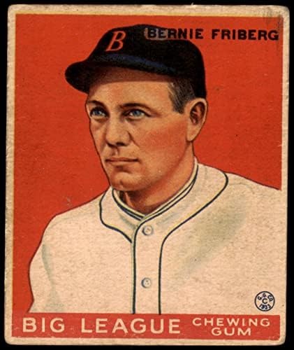 1933 Goudey Cardball Card105 Bernie Friberg of the Boston Red Sox Good Good
