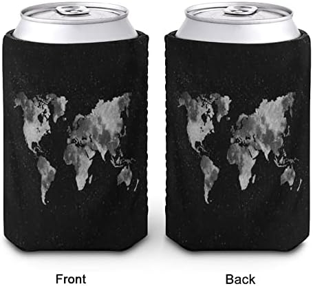 שחור ולבן רטרו מפת העולם לשימוש חוזר כוס שרוולים אייס קפה מבודד מחזיק כוס עם חמוד דפוס עבור חם קר משקאות