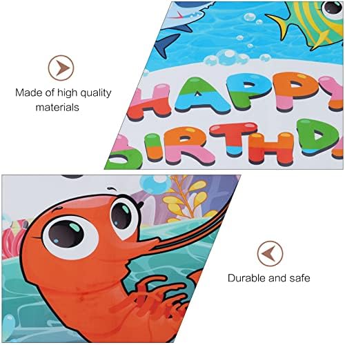 באנר של Bestoyard של 3 ים של חיות ים יום הולדת לילד יום הולדת