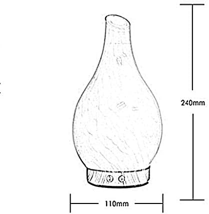 מנורות ניחוח של QFFL מנורת ארומתרפיה זכוכית שקופה 100 מל זכוכית אמנות אולטרה סאונית מגניבה אדים עם אדים עם כיבוי אוטומטי
