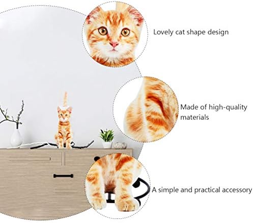 מכנסי קאבילוק מארגן מארגן נייר טואלט מחזיק מגבת יצוק ברזל יושב חתול זנב גליל נייר נייר רקמות מדף אחסון למטבח