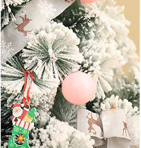 יומו שלג נוהר סט עץ חג המולד, עץ אורן מלאכותי חג המולד עם קישוטים לקישוטים, לחנויות משרדים ביתיים ומלונות-לבנים 240 סמ