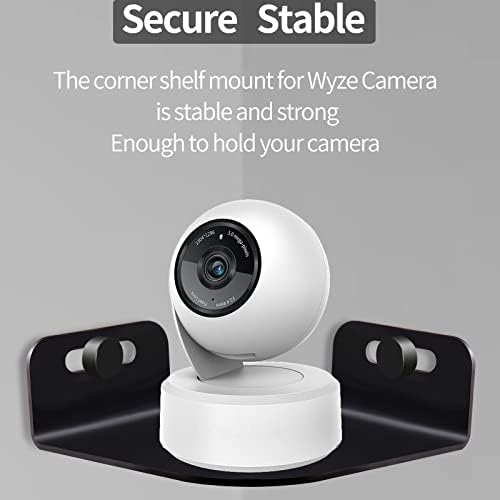 SHTCSZBA אוניברסלי פינת תואר עבור מצלמת WYZE PAN V2, V3, תקעי קיר פינתיים למצלמות Wyze חיצוניות מקורה, ערכת