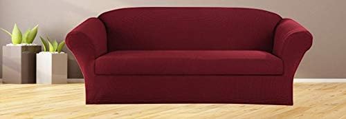 ערכת כיסוי ספה ספה 2 PC ספה, צבע אחיד, מתאים למתיחה, מגן ריהוט, פוליאסטר/סטרץ ',