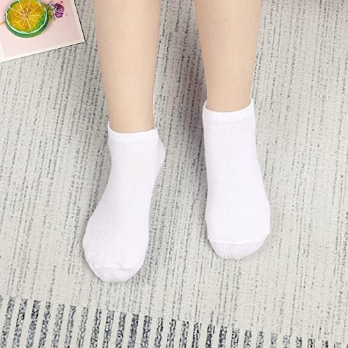 Auranso 15 זוגות פעוט נמוך חתוך חצי כריות גרביים לילדים בנות בנות גרבי קרסול אתלטיות