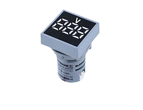 NIBYQ 22 ממ מיני דיגיטלי ריבוע gultmetter AC 20-500V מתח מתח מתח מתח מונה כוח LED תצוגת מנורת LED