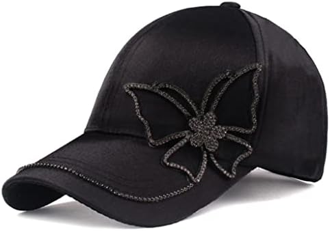 MHYFC ריינסטון נצנץ כובע בייסבול קיץ קיץ חיצוני בצבע אחיד אחורי גב אבזם היפ הופ הופ הופ מתכוונן
