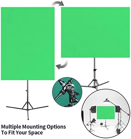 Xiulaiq 150x200m רקע מסך ירוק עם מעמד 4: 3 פורמט מצב אופקי/אנכי בד עמיד קמטים לסרטוני משחק