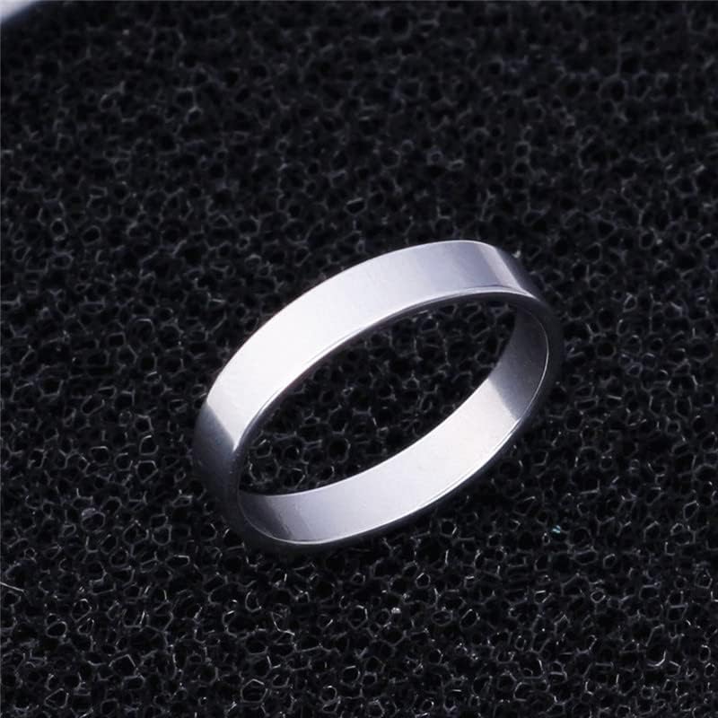 טבעות קולסו 316 ליטר 4 מ מ טבעת רצועה זעירה לגברים ואישה אופנה טבעת זנב כסף-80243