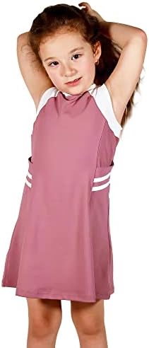 סטל בנות שמלת טניס תלבושת גולף משולבת עם חצאית טניס וגופייה ללא שרוולים
