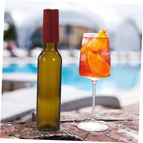 Besportble 3 יחידות בקבוק יין בצבע זכוכית זכוכית ארון יין ירוק מקשט