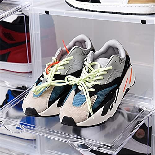 פחי אחסון נעליים לערימה של DOPILA לארון תיבת אחסון נעליים קופסאות אחסון תיבות אחסון עם מכסים נעליים מארגן